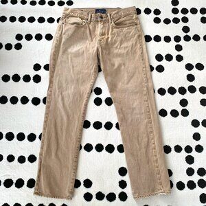 Lucky Brand 121 Heritage Tan Denim Slim Straight Jeans